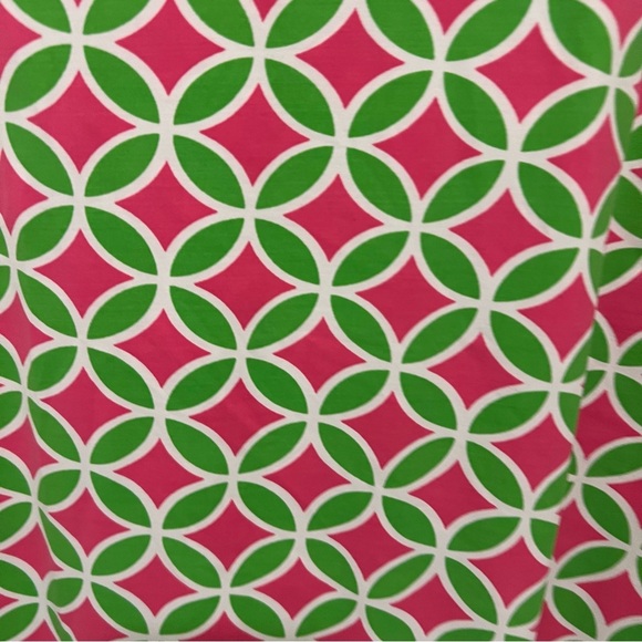 Katherine Way Vibrant Green and Pink Midi Dress - Picture 2 of 4